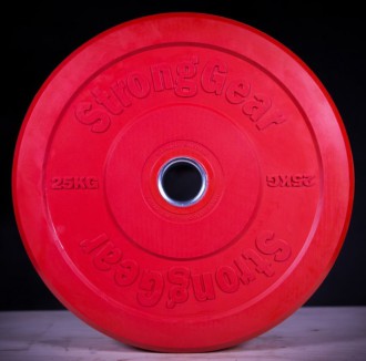 Závaží StrongGear Bumper Plate barevné 15 kg