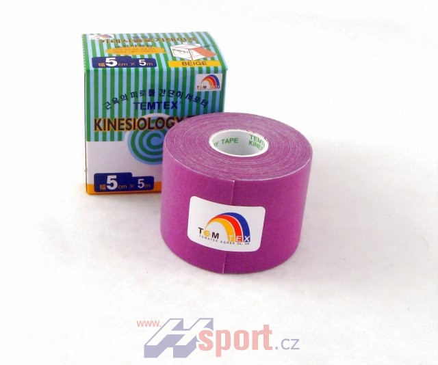 TEMTEX CLASSIC - Kinesiology Tape 5cm x 5m - fialová