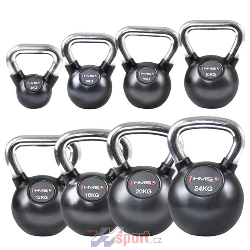 Kettlebell s chromovou rukojetí HMS 12 kg