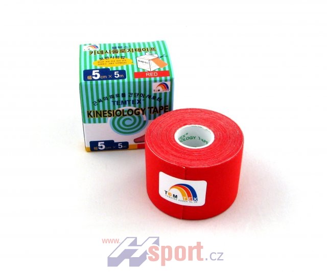 TEMTEX TOURMALINE - Kinesilogy Tape 5cm x 5m - červená