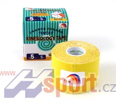 TEMTEX TOURMALINE - Kinesilogy Tape 5cm x 5m - žlutá