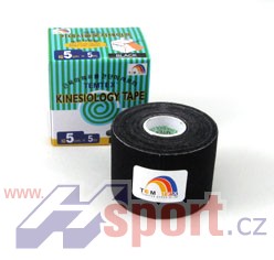 TEMTEX TOURMALINE - Kinesilogy Tape 5cm x 5m - černá