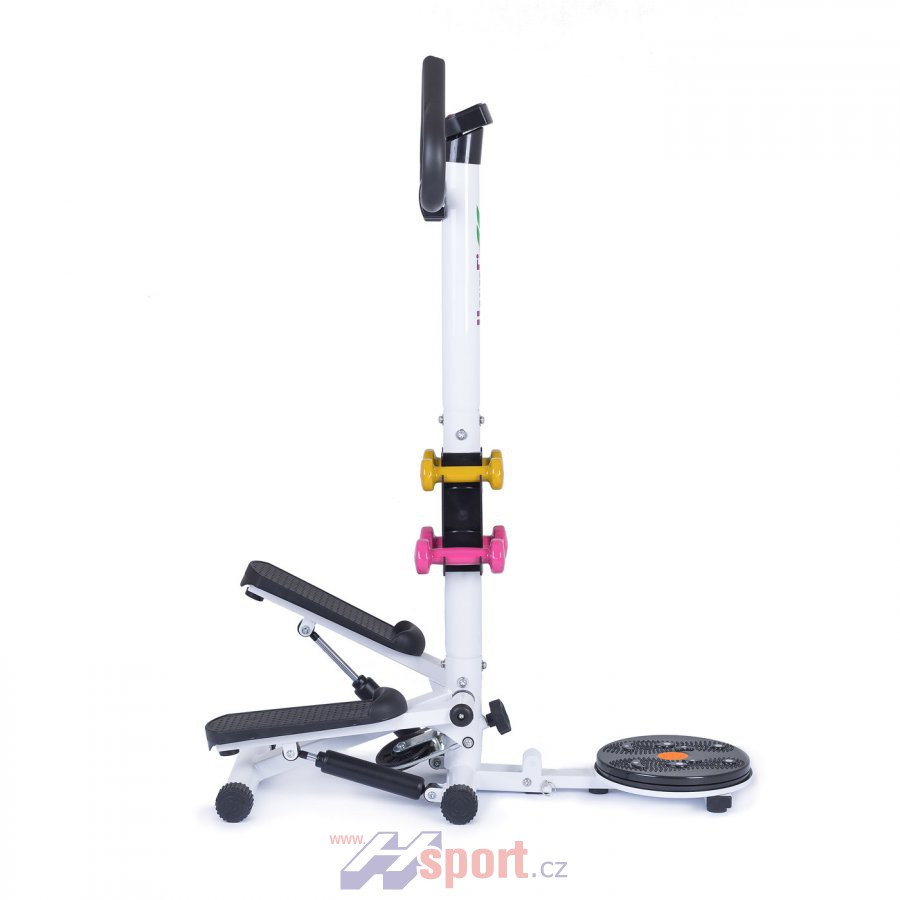 Mini stepper s rotanu Housefit Hermon bílý