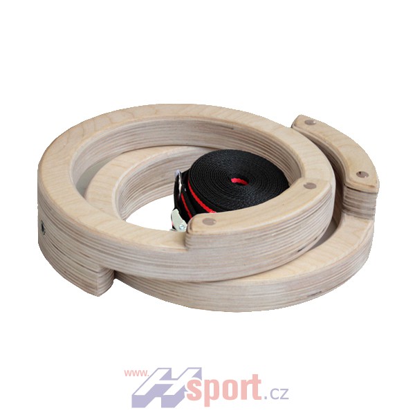 Gymnastické kruhy s popruhy Hsport Muscle Up