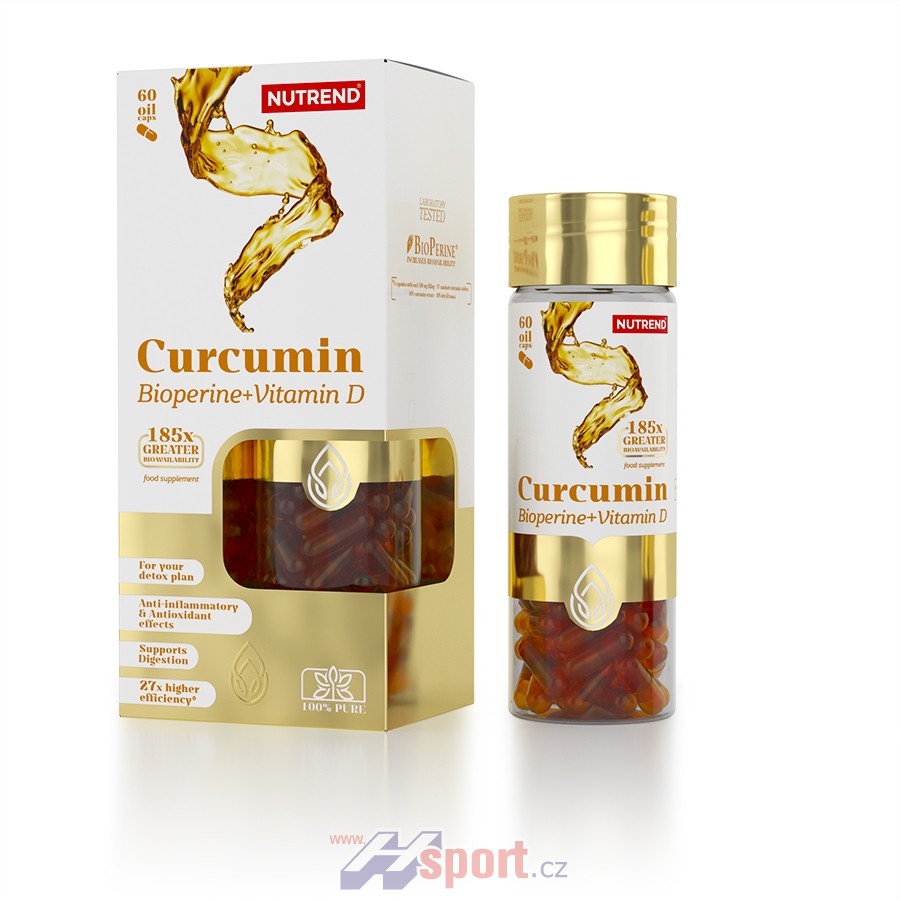 Nutrend Curcumin + Bioperin + Vitamín D 60 cps