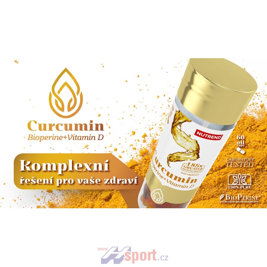 Nutrend Curcumin + Bioperin + Vitamín D 60 cps