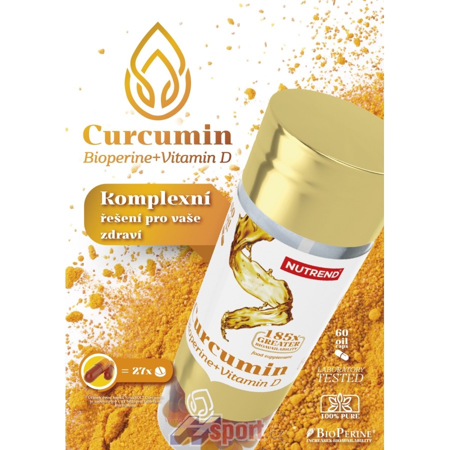 Nutrend Curcumin + Bioperin + Vitamín D 60 cps
