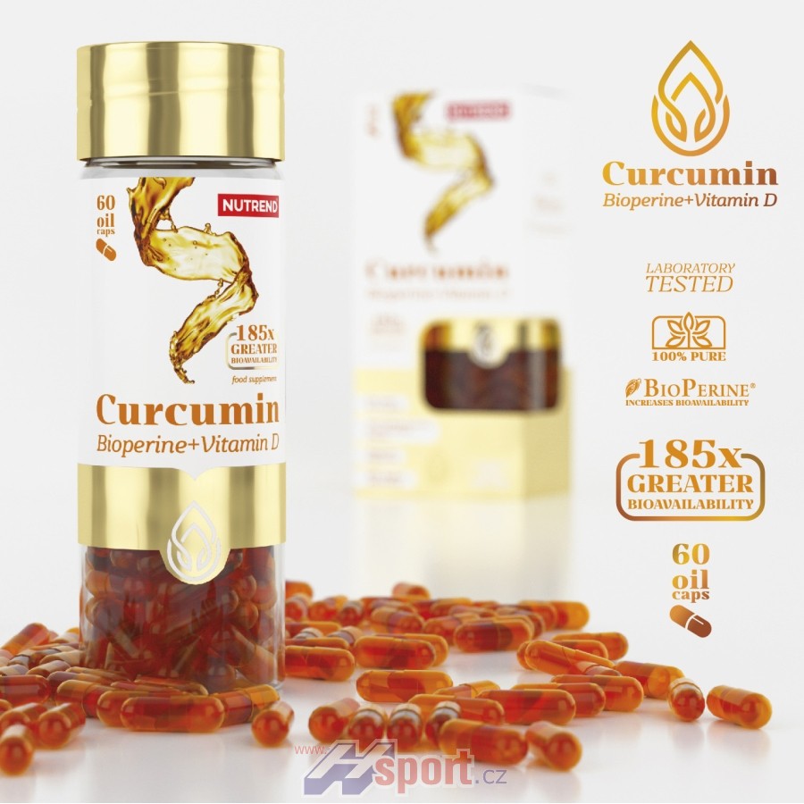 Nutrend Curcumin + Bioperin + Vitamín D 60 cps