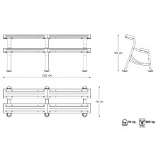Stojan na činky Marbo MP-S207 (2 moduly)