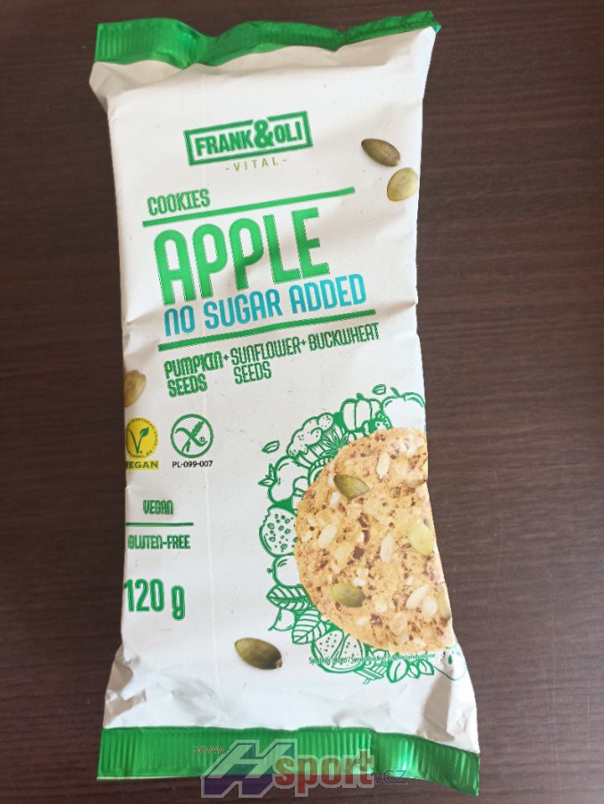 Bezlepkové sušenky Frank&Oli 120 g No Sugar Added