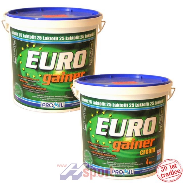 AKCE-LAKTOFIT 25 EURO GAINER 4kg + LAKTOFIT 25 EURO GAINER 4kg ZDARMA