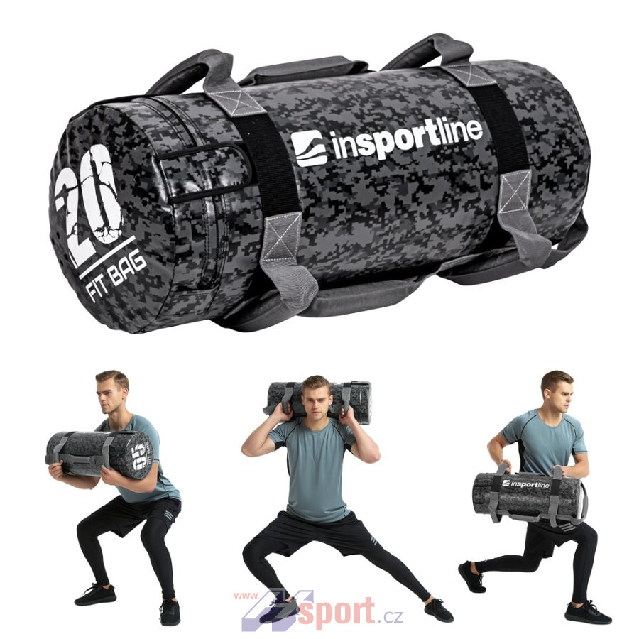 Posilovací vak s úchopy inSPORTline FitBag Camu 20 kg