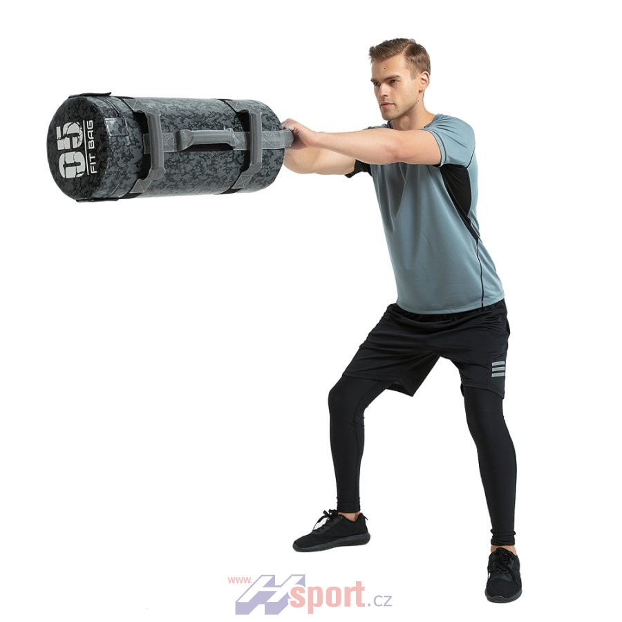 Posilovací vak s úchopy inSPORTline FitBag Camu 25 kg