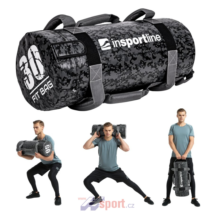 Posilovací vak s úchopy inSPORTline FitBag Camu 30 kg