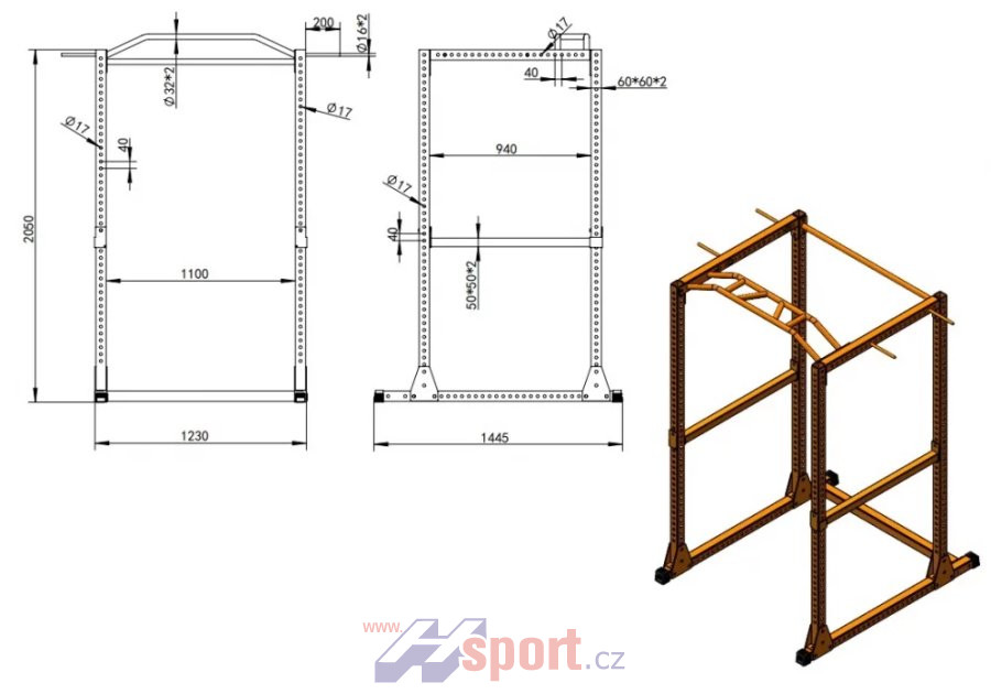 Posilovací klec - Pro Squat Rack 4000