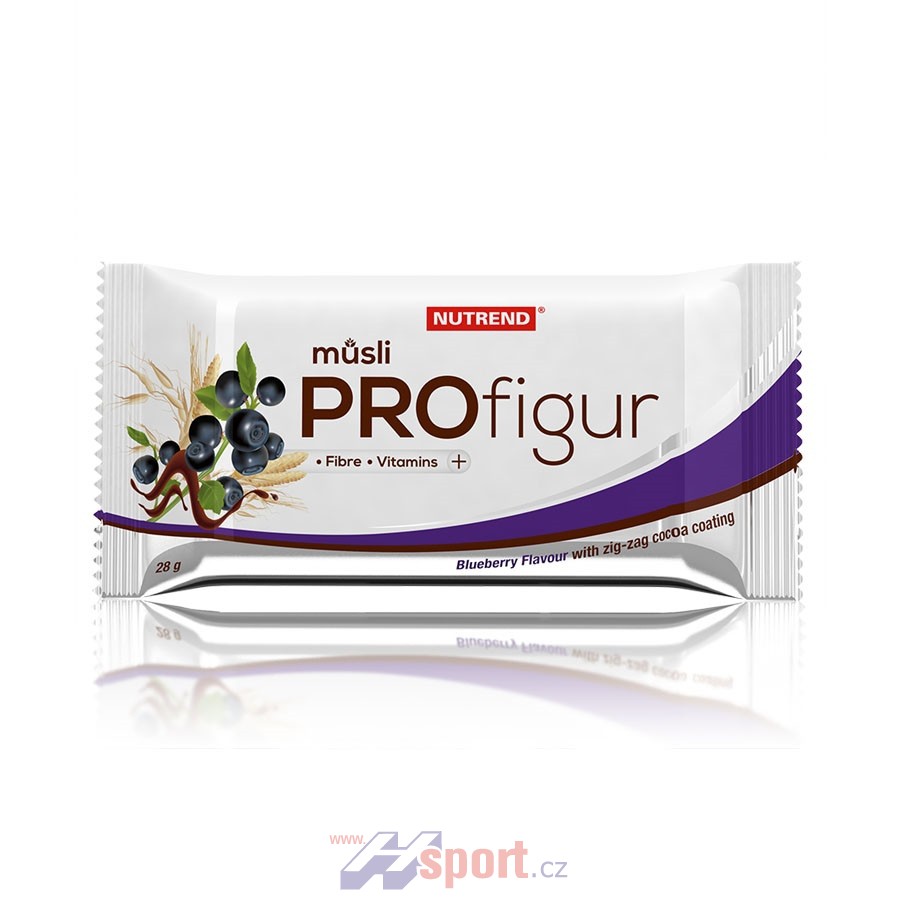 Nutrend ProFigur müsli - cik cak čokoládová poleva 28 g