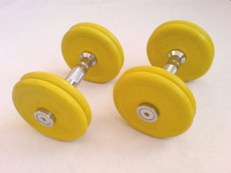 Jednoruční činka stabilní 5kg - guma barva