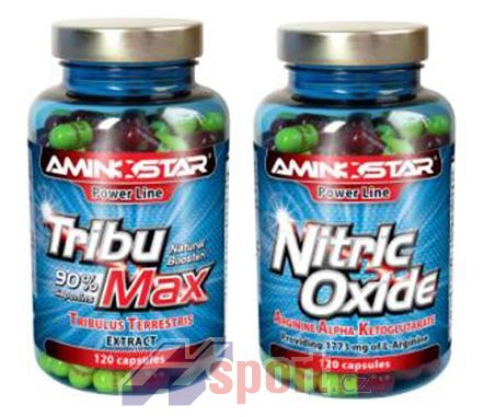 Aminostar TribuMax 90% 120cps + Nitric Oxide 120cps ZDARMA