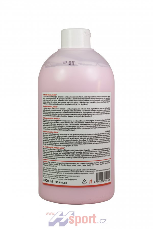 Masážní emulze Emspoma hřejivá O 1000 ml