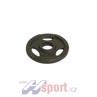 Litinový kotouč lakovaný. Průměr vrtání olympijský 50mm, hmotnost 2,5kg.