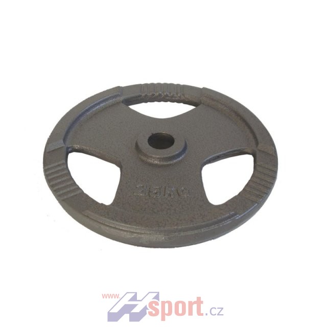 Litinový kotouč lakovaný. Průměr vrtání olympijský 50mm, hmotnost 25kg.