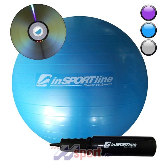 Gymnastický míč inSPORTline Comfort Ball 85 cm + pumpička + DVD