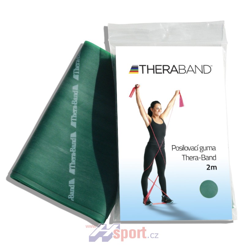 Posilovací guma TheraBand 2 m zelená