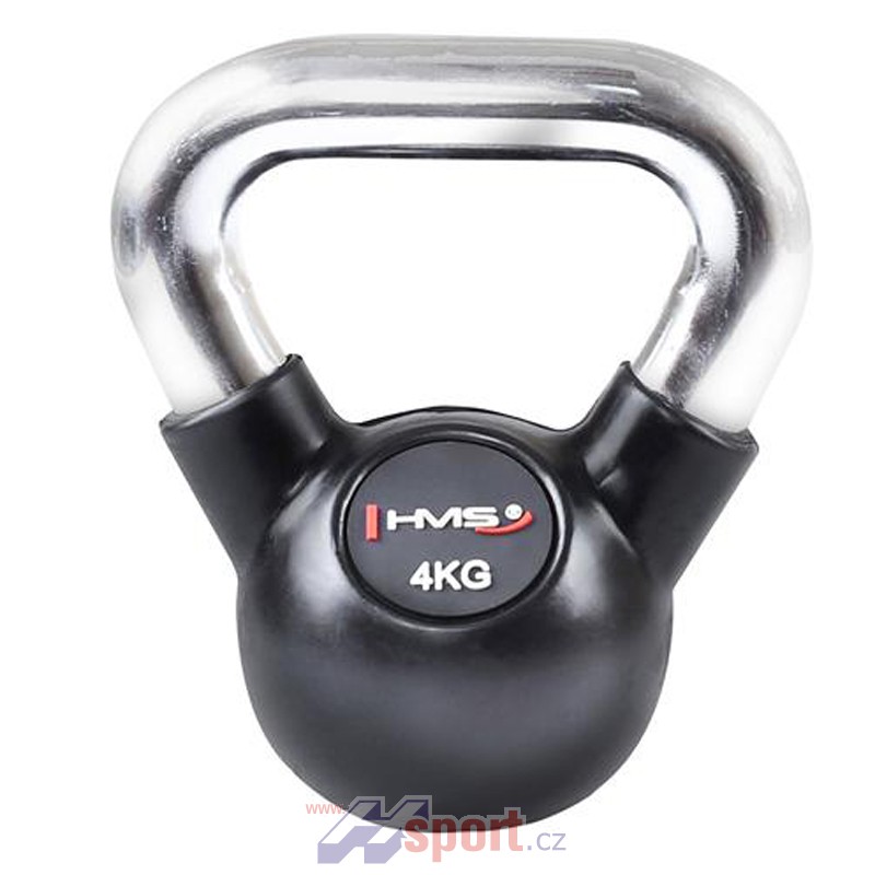Kettlebell s chromovou rukojetí HMS 4 kg