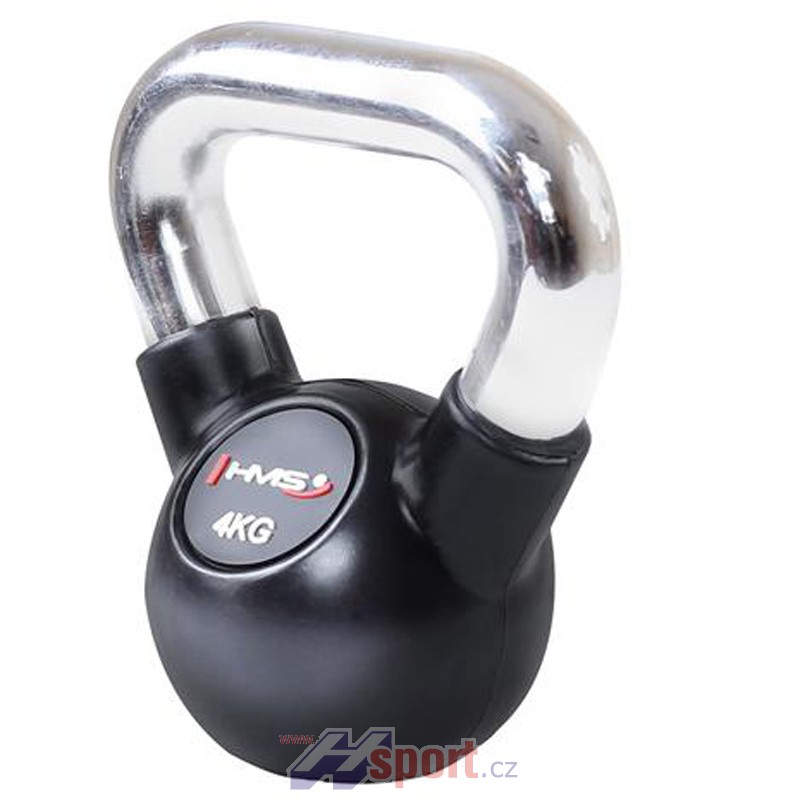 Kettlebell s chromovou rukojetí HMS 4 kg