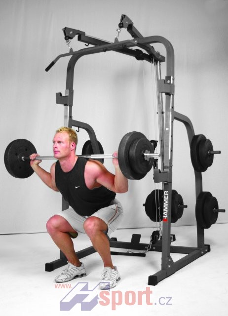 Posilovací lavice HAMMER - SOLID XP + 76kg Power Weight Set