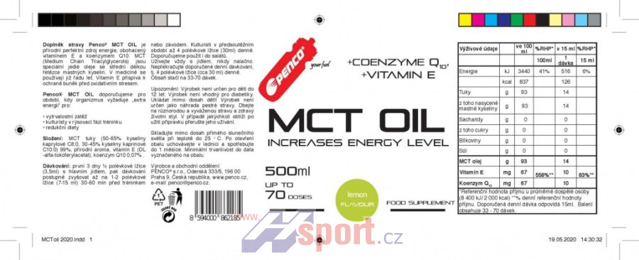 Penco MCT Oil - Extra Energy 500ml