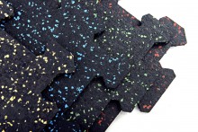Sportovní podlaha Puzzle 8 mm, 1 x 1 m - barevný vsyp 40%