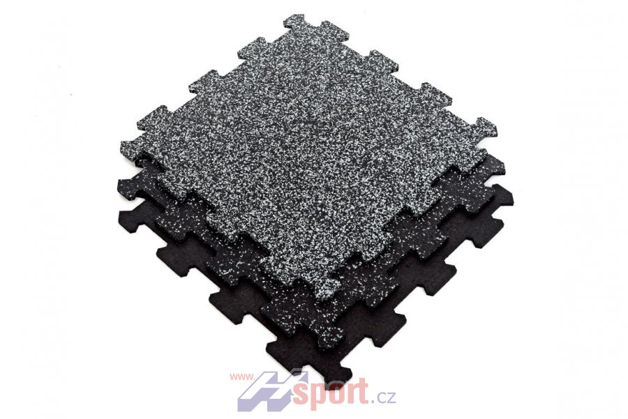 Sportovní podlaha Puzzle 8 mm, 50 x 50 cm - barevný vsyp 40%