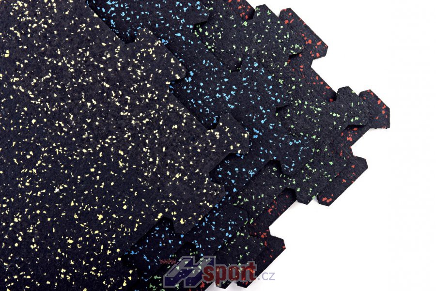 Sportovní podlaha Puzzle 8 mm, 50 x 50 cm - barevný vsyp 40%