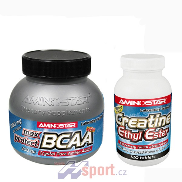 AKCE - BCAA MAX PROTECT 300tbl+Creatin Ethyl Ester 90cps ZDARMA