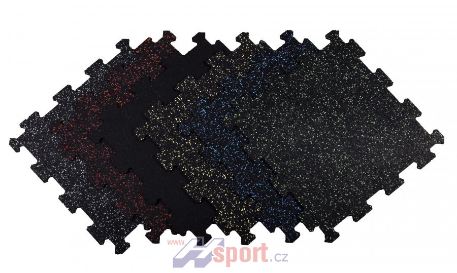 Sportovní podlaha Puzzle 16 mm, 50 x 50 cm - barevný vsyp 20%