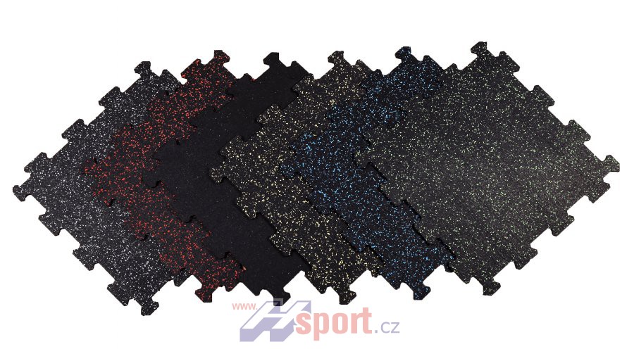 Sportovní podlaha Puzzle 16 mm, 50 x 50 cm - barevný vsyp 20%