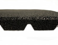 Odpružená sportovní podlaha 30 mm, 1 x 1 m - černá