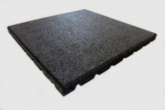 Odpružená sportovní podlaha 30 mm, 1 x 1 m - černá