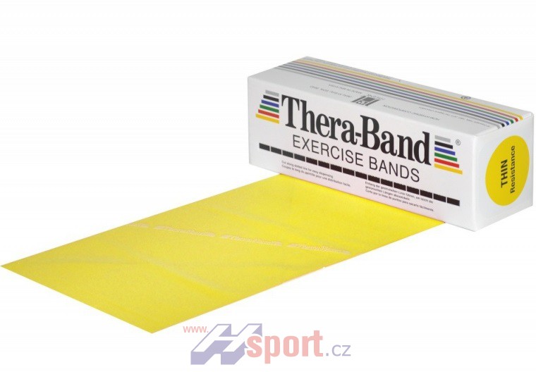 Posilovací guma TheraBand 5,5 m žlutá