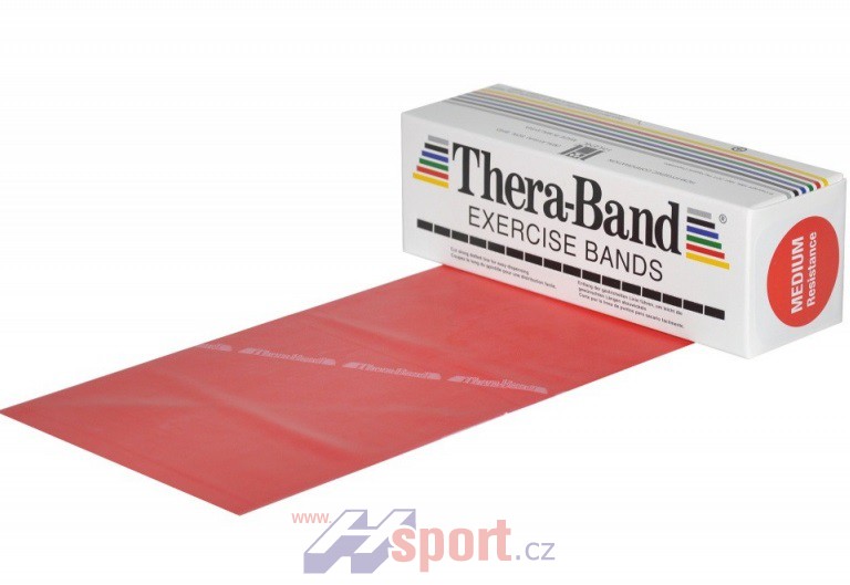 Posilovací guma TheraBand 5,5 m červená
