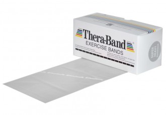 Posilovací guma TheraBand 5,5 m stříbrná