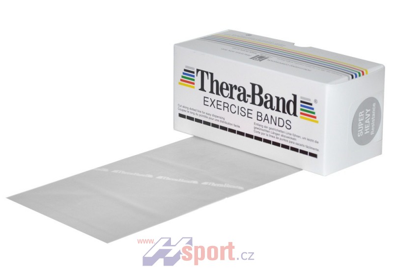 Posilovací guma TheraBand 5,5 m stříbrná
