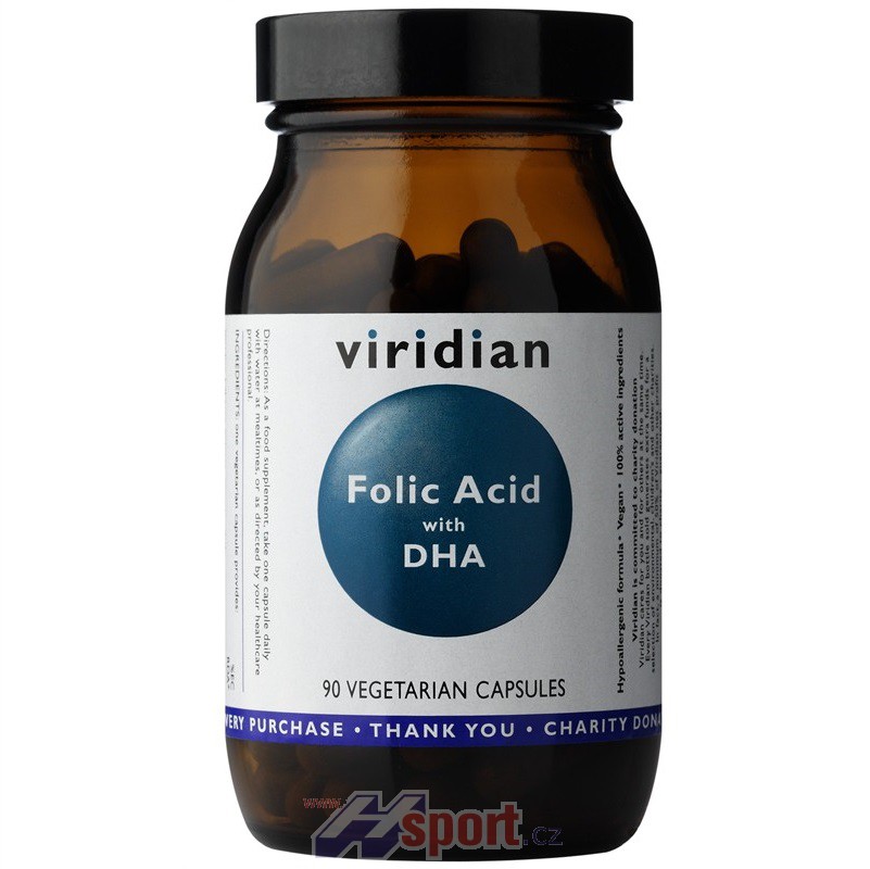 Viridian Folic Acid with DHA 90 cps