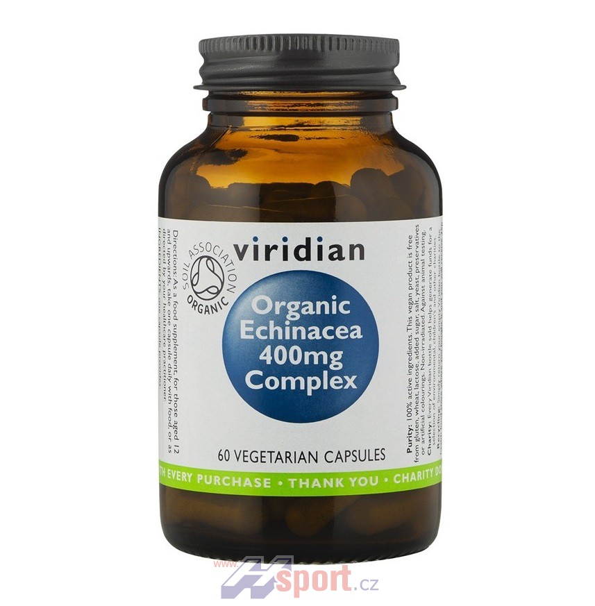 Viridian Organic Echinacea Complex 400 mg 60 cps