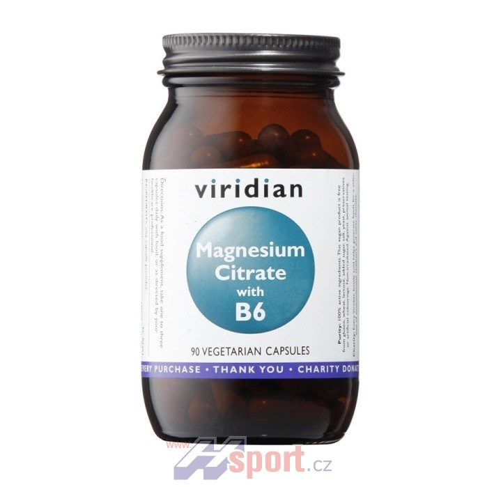 Viridian Magnesium Citrate with Vitamin B6 90 cps