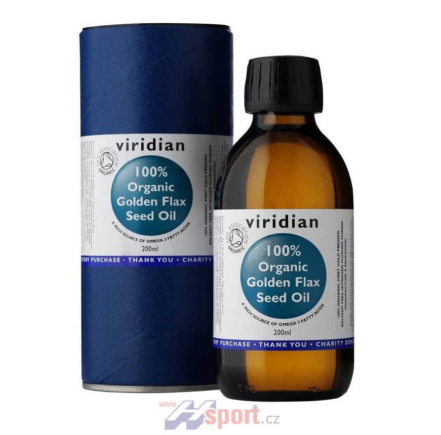 Viridian Organic Golden Flax Seed Oil 200 ml