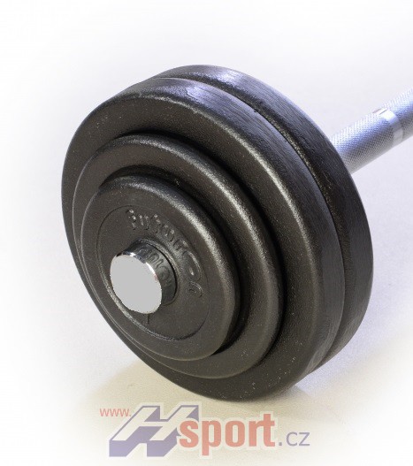 Pevná litinová činka 45 kg