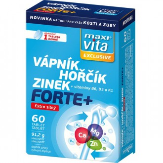 MaxiVita Exclusive Vápník, Hořčík, Zinek forte+ 60 tbl
